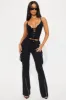 Make It Last Cargo Flare Pant - Black sold by Fashion Nova