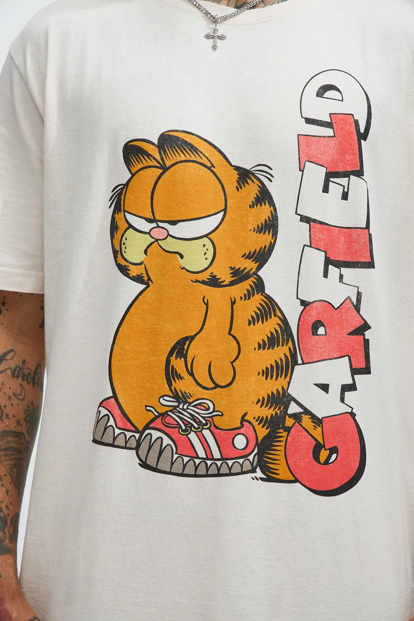 Garfield Big Show Short Sleeve Tee - Beige sold by Fashion Nova product image thumbnail 2