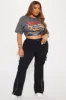 Make It Last Cargo Flare Pant - Black sold by Fashion Nova
