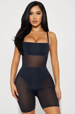 Sculpted And Sexy Shapewear Romper - Black sold by Fashion Nova
