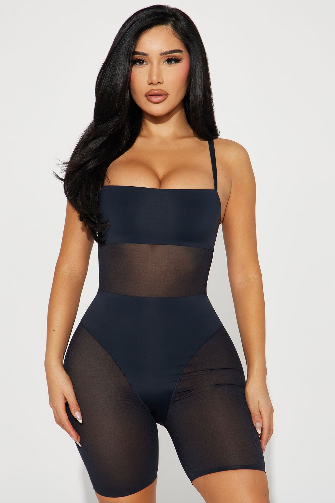 Sculpted And Sexy Shapewear Romper - Black sold by Fashion Nova