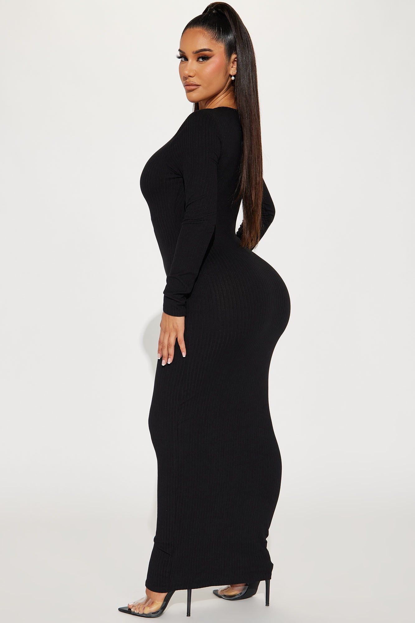 Jayda Ribbed Maxi Dress - Black sold by Fashion Nova product image thumbnail 3