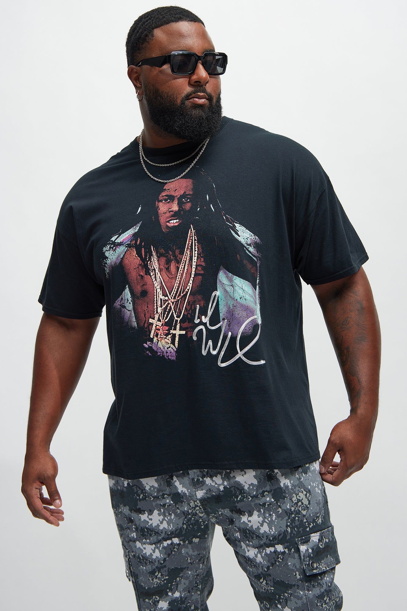 Lil Wayne Portrait Short Sleeve Tee - Black sold by Fashion Nova product image thumbnail 4