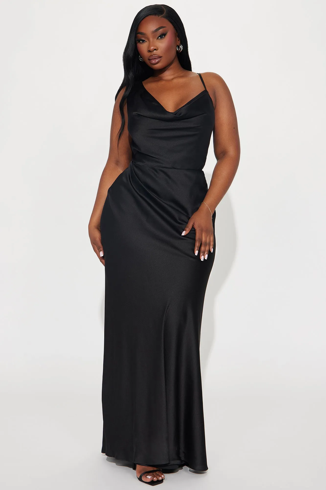 Adore Satin Gown - Black sold by Fashion Nova product image thumbnail 4