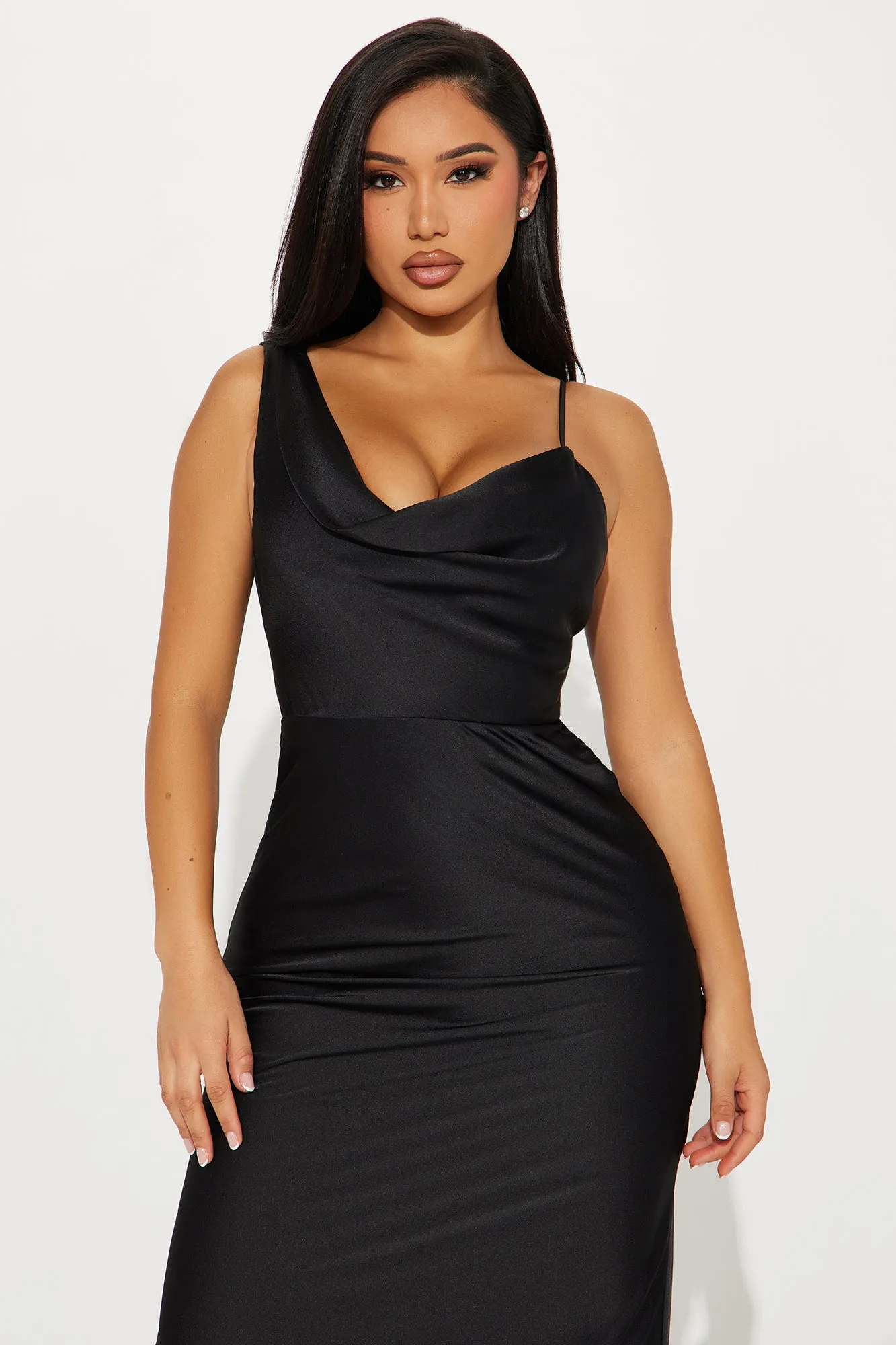 Adore Satin Gown - Black sold by Fashion Nova product image thumbnail 2