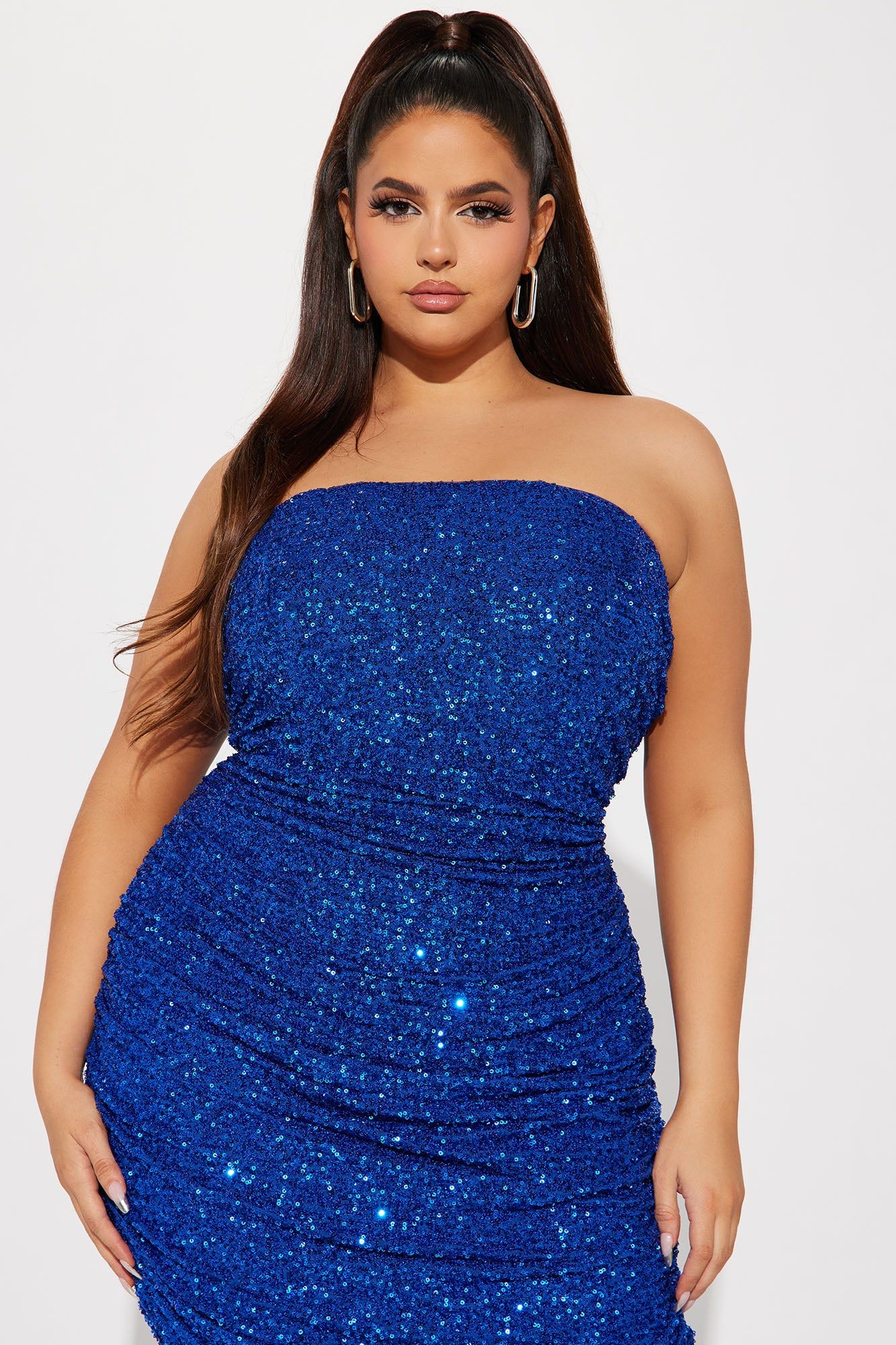 Lucia Sequin Midi Dress - Royal sold by Fashion Nova product image thumbnail 5