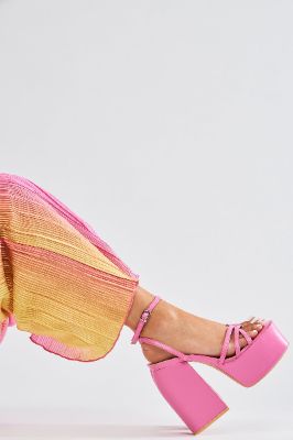 Freya Platform Block Heels - Fuchsia sold by Fashion Nova