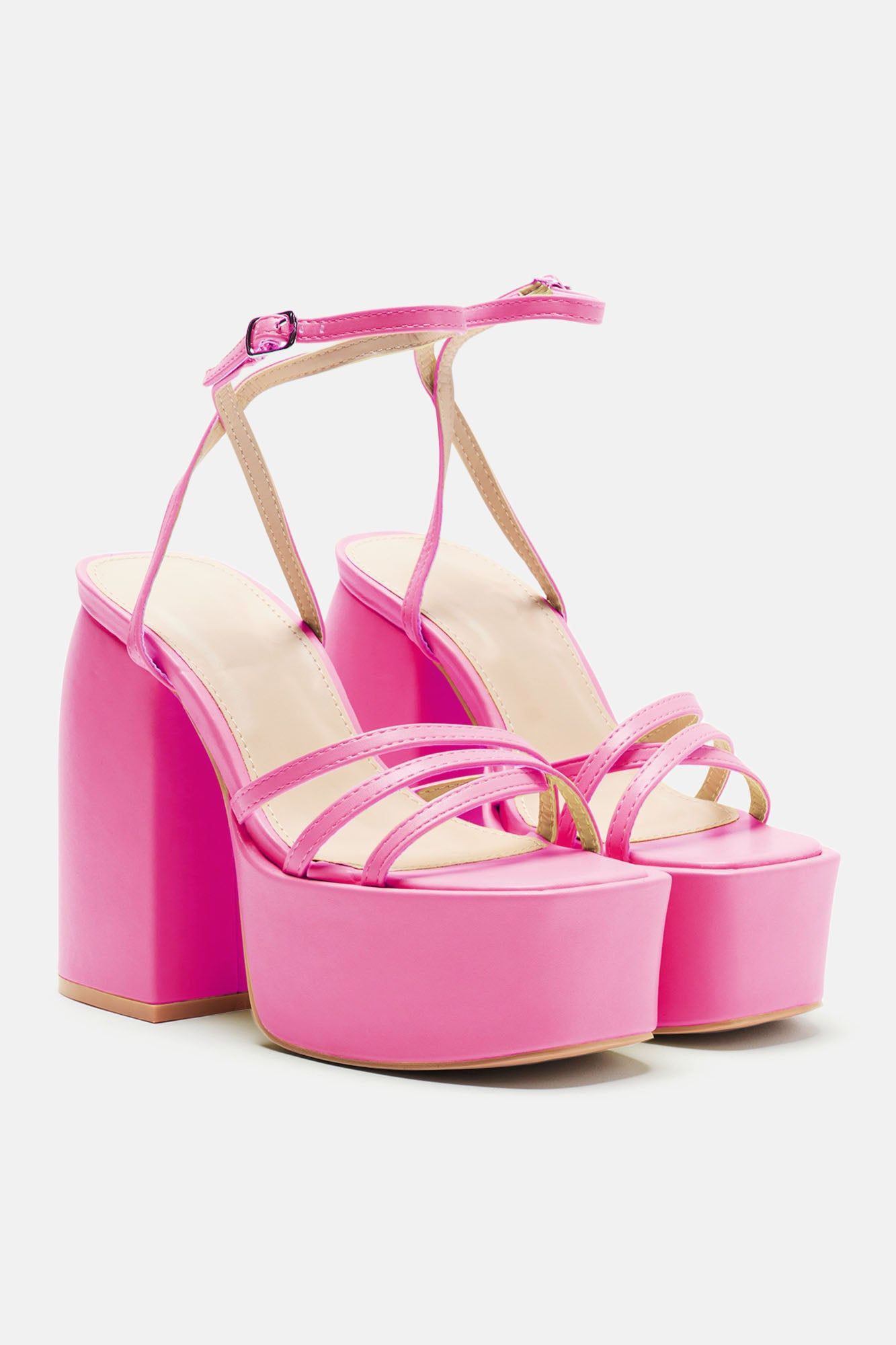 Freya Platform Block Heels - Fuchsia sold by Fashion Nova product image thumbnail 2