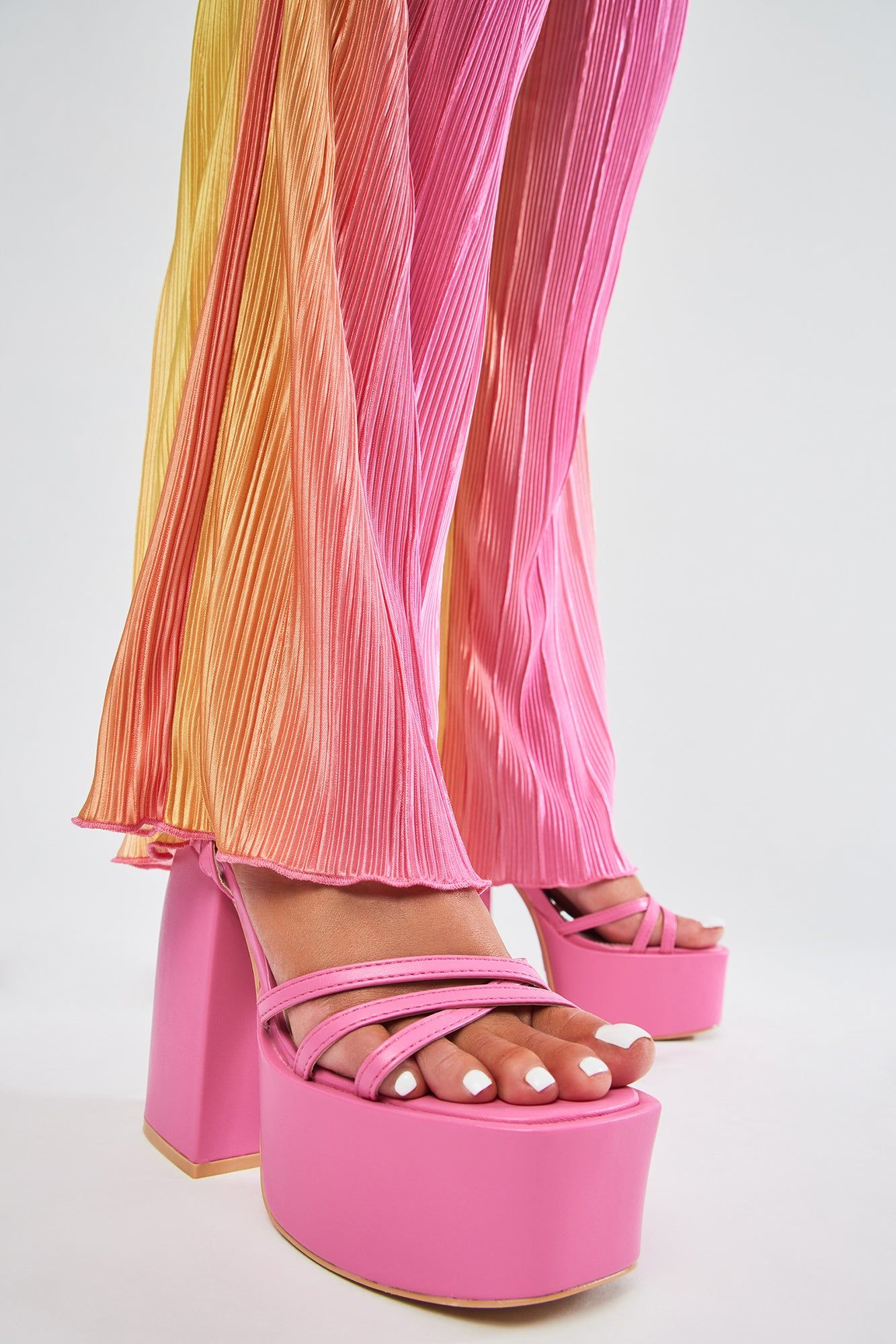 Freya Platform Block Heels - Fuchsia sold by Fashion Nova product image thumbnail 3