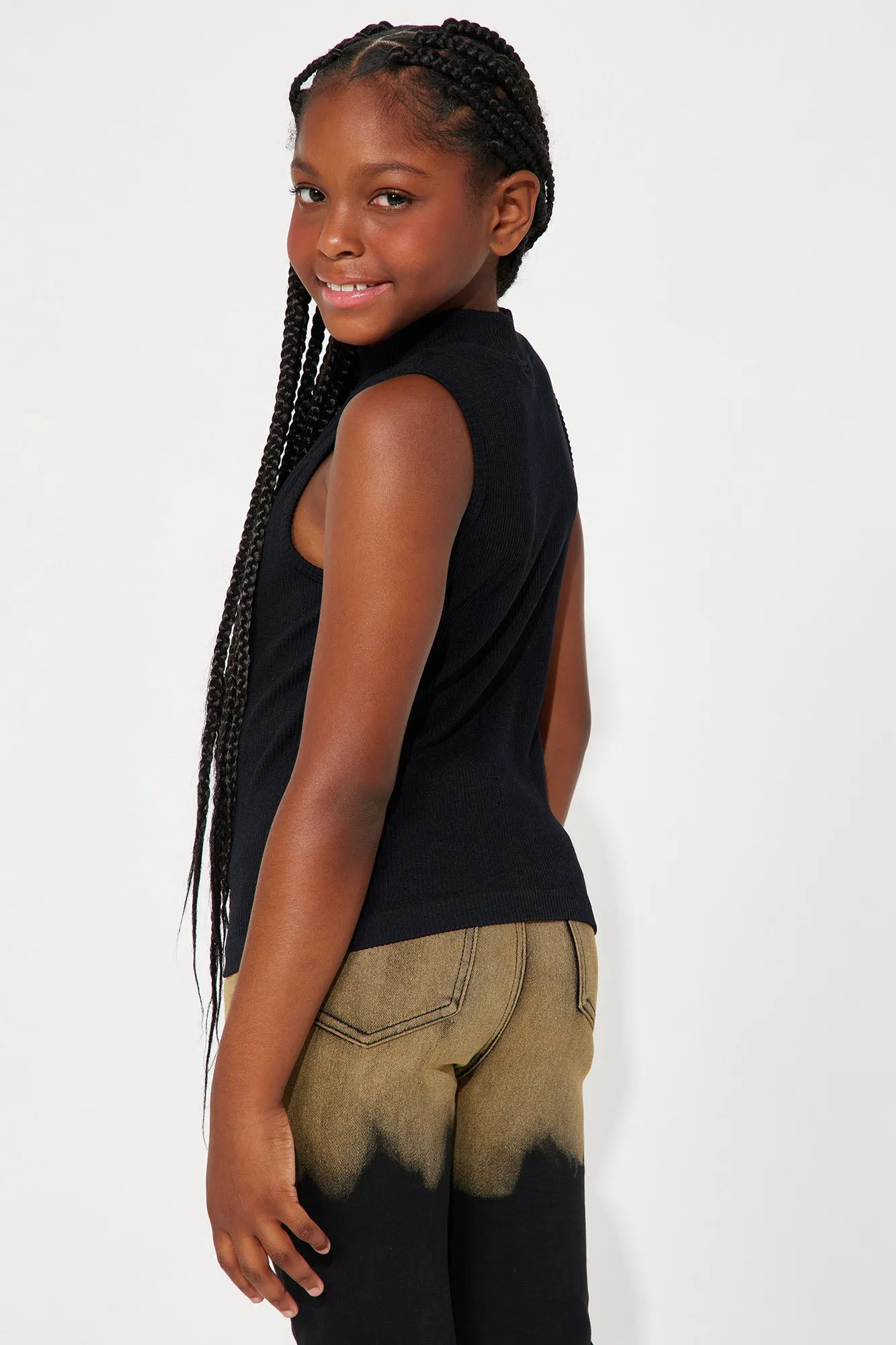 Mini Alyssa Seamless Mock Neck Top - Black sold by Fashion Nova product image thumbnail 3