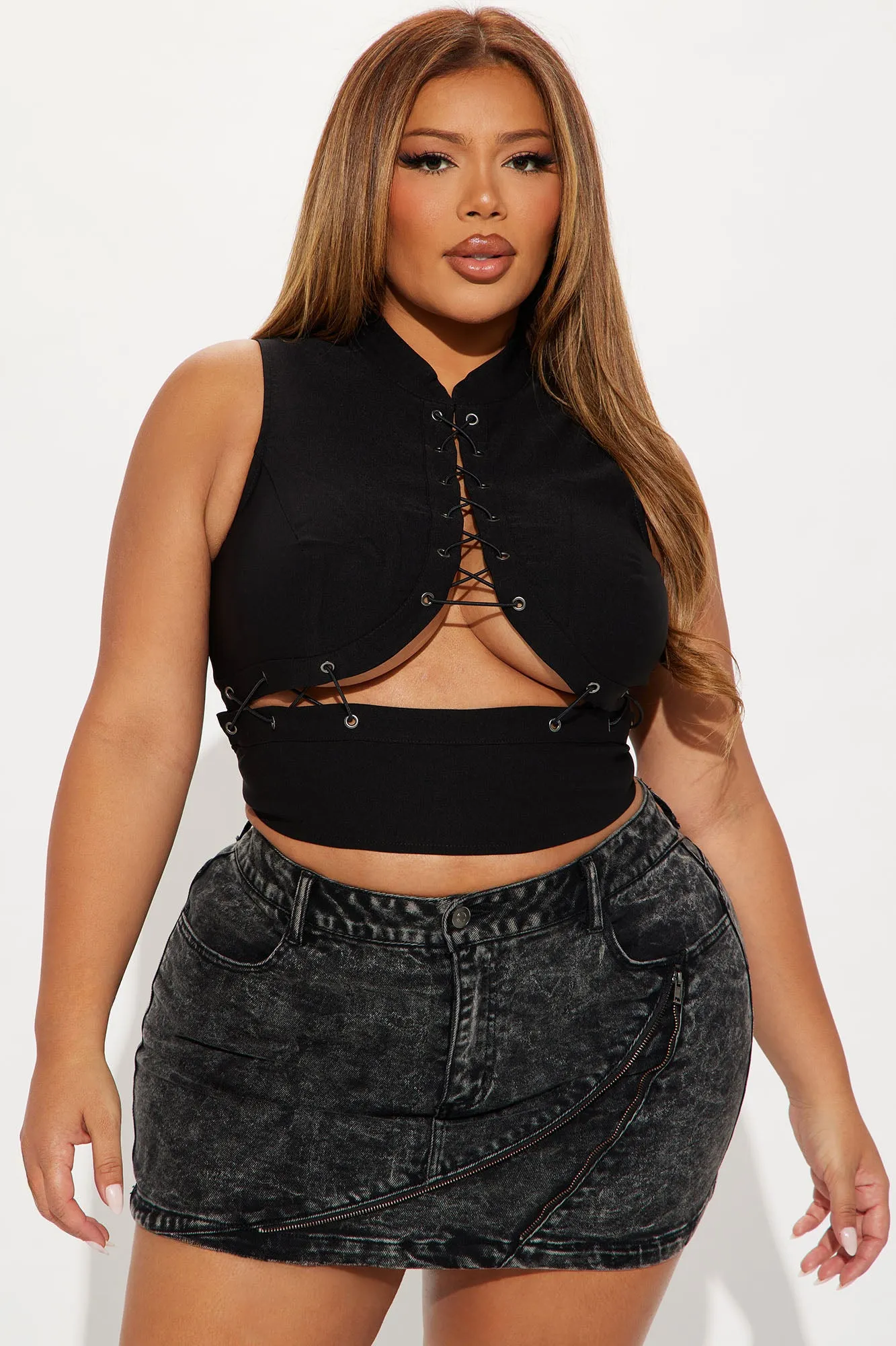 Hottest Pick Lace Up Top - Black sold by Fashion Nova product image thumbnail 5