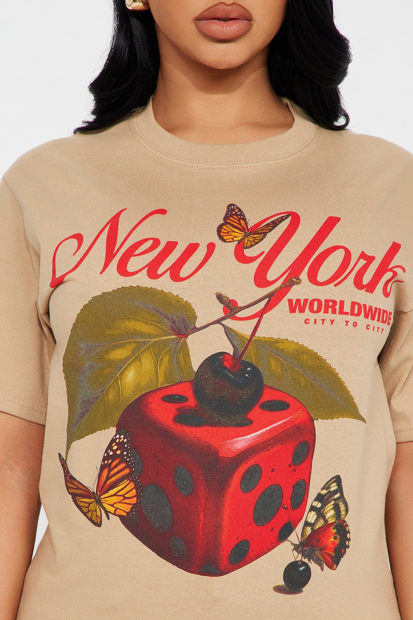 Meet Me In New York Graphic Tshirt - Taupe sold by Fashion Nova product image thumbnail 3