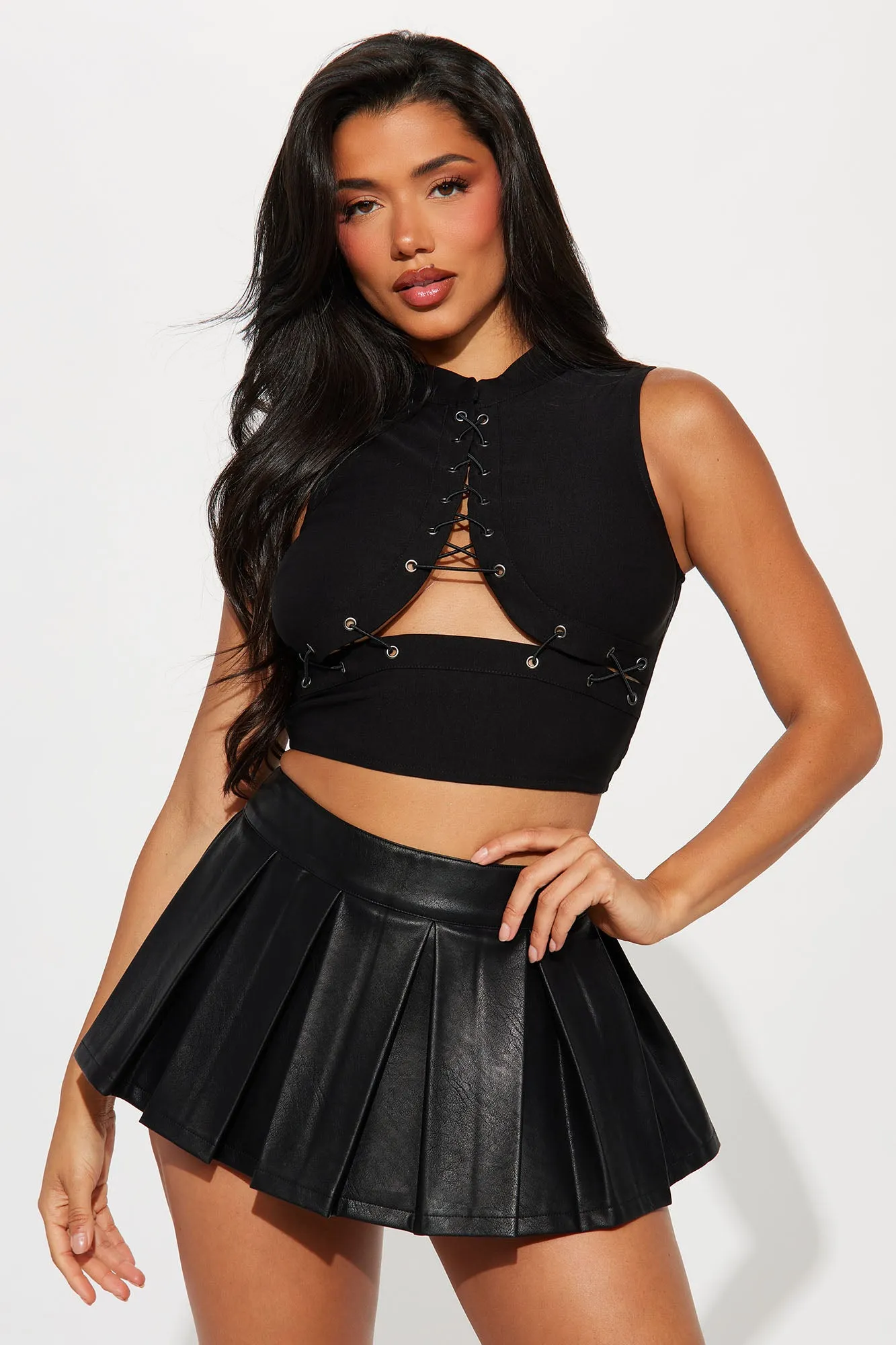 Hottest Pick Lace Up Top - Black sold by Fashion Nova product image thumbnail 2