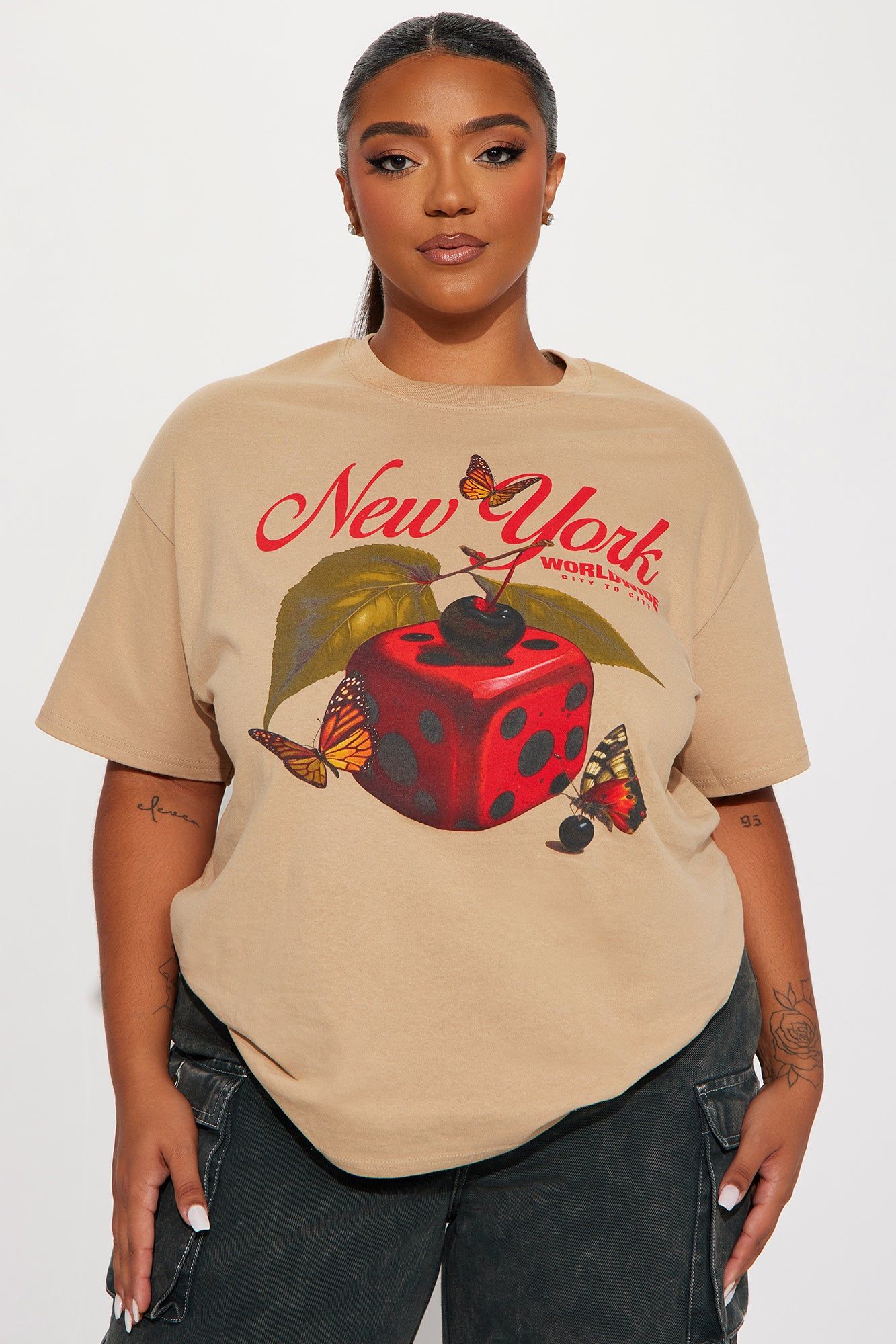 Meet Me In New York Graphic Tshirt - Taupe sold by Fashion Nova product image thumbnail 4