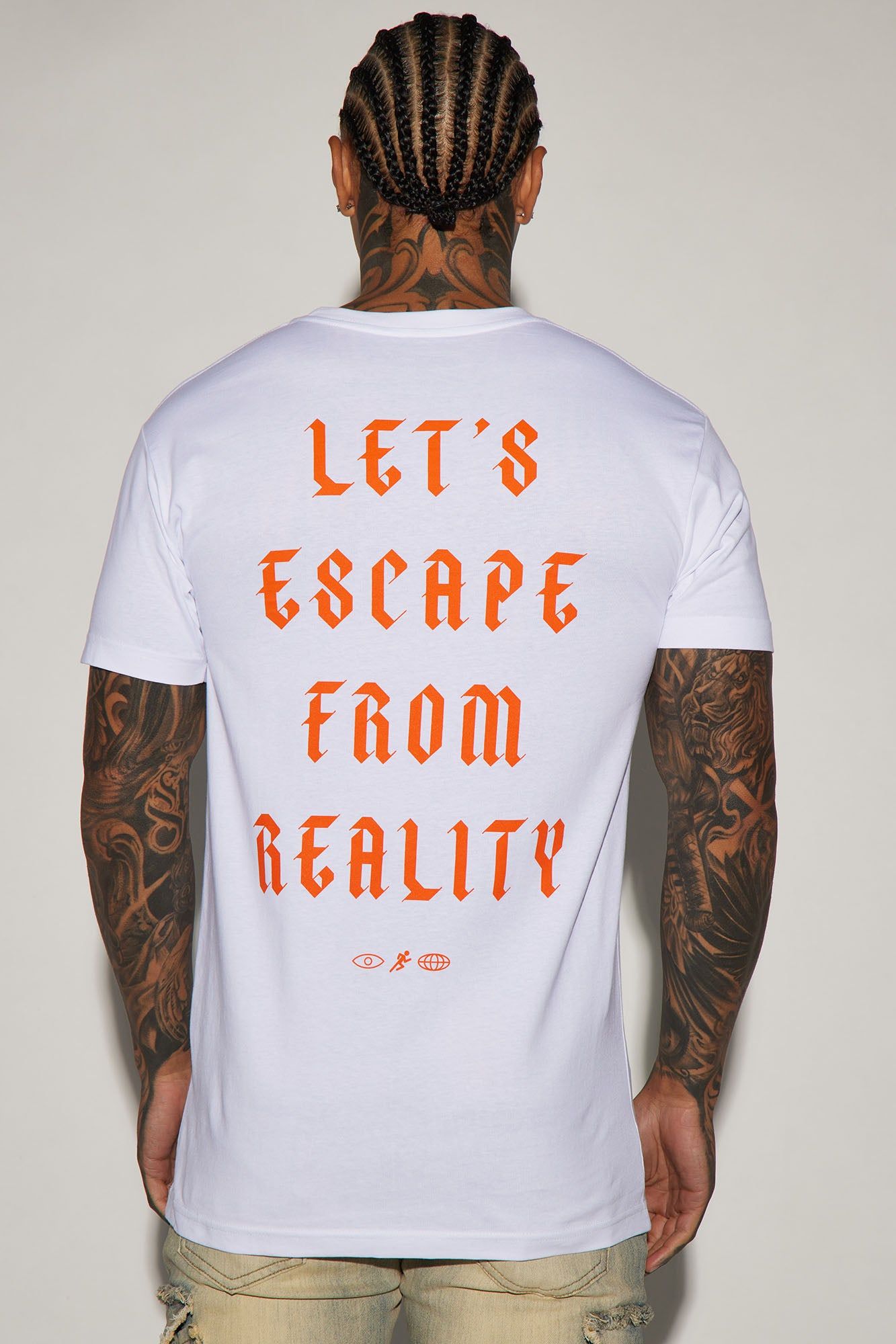 Escape Reality Short Sleeve Tee - White sold by Fashion Nova