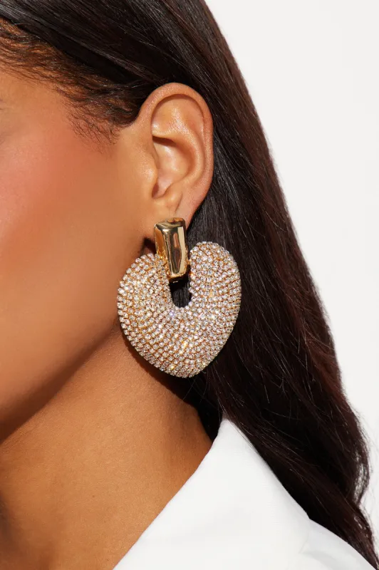 Candle Lit Earrings - Gold sold by Fashion Nova