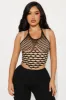 Here For The Drama Halter Top - Black/combo sold by Fashion Nova