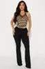 Here For The Drama Halter Top - Black/combo sold by Fashion Nova
