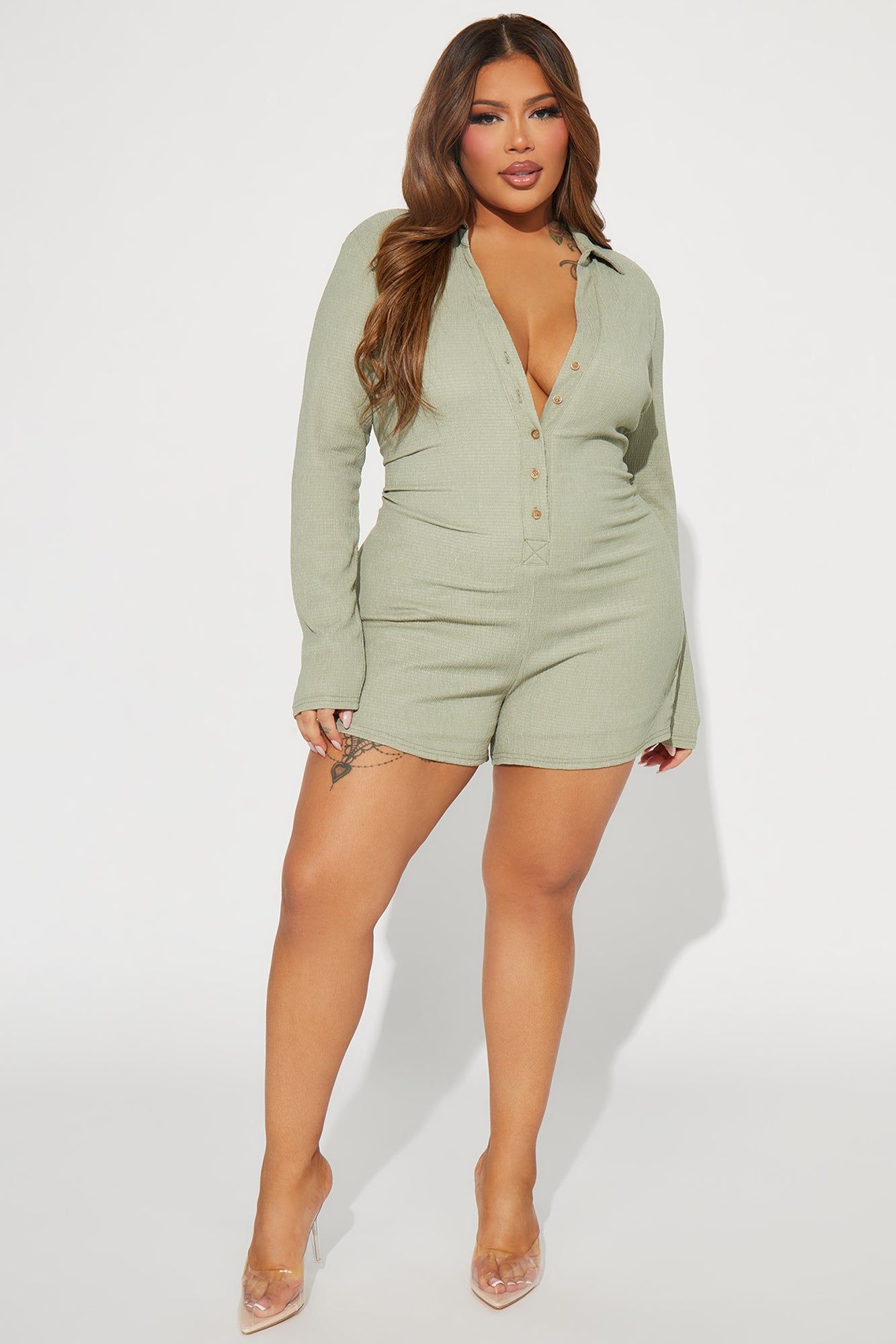 Fun And Games Romper - Sage sold by Fashion Nova product image thumbnail 4