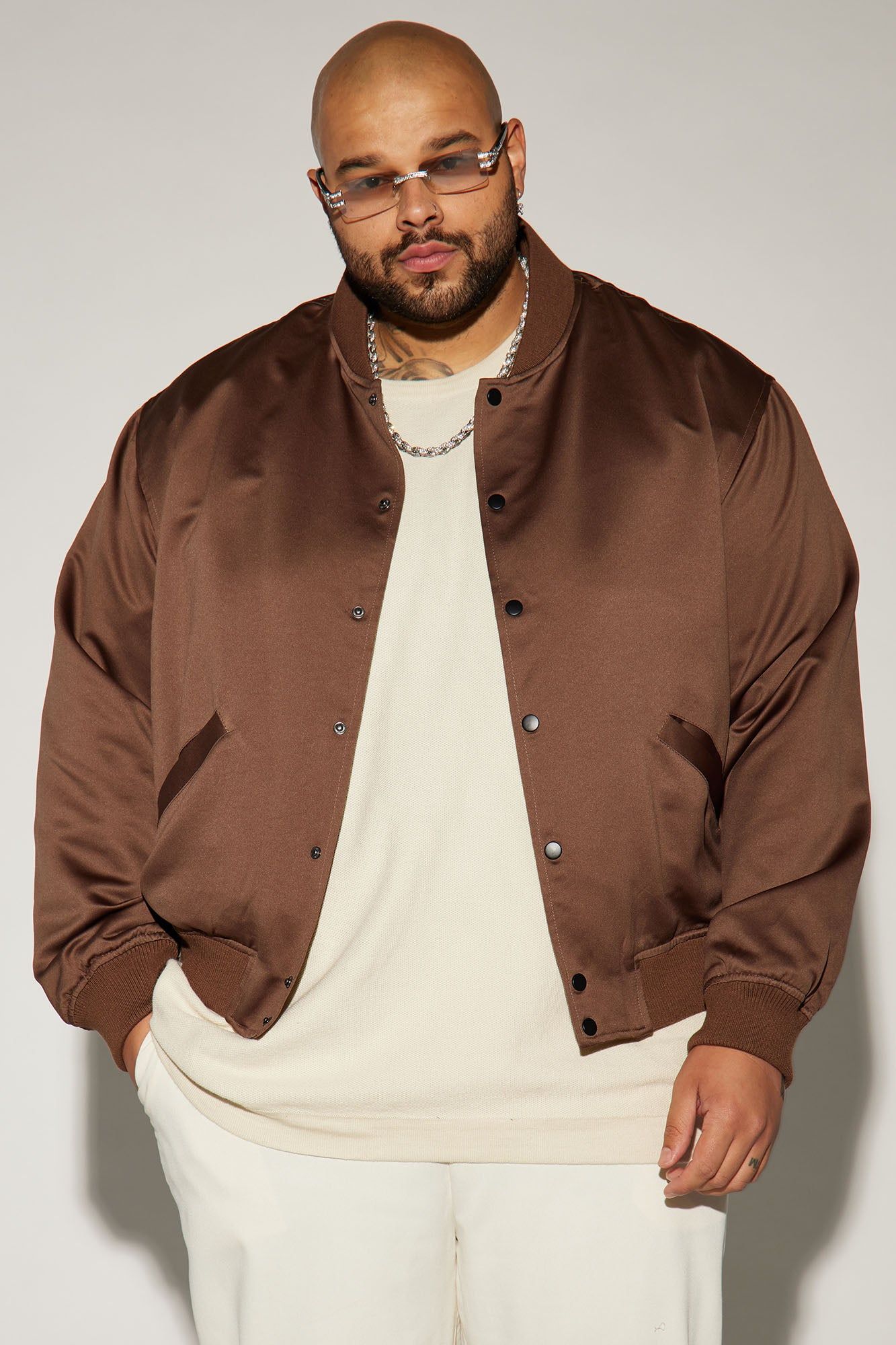 Ashton Essential Bomber Jacket - Brown sold by Fashion Nova product image thumbnail 4