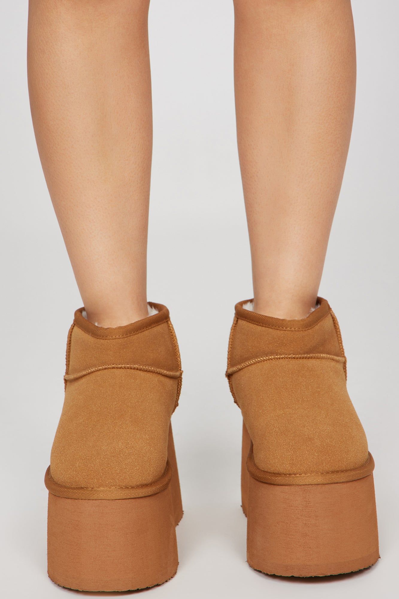 Chill Weekends Platform Booties - Chestnut sold by Fashion Nova product image thumbnail 2