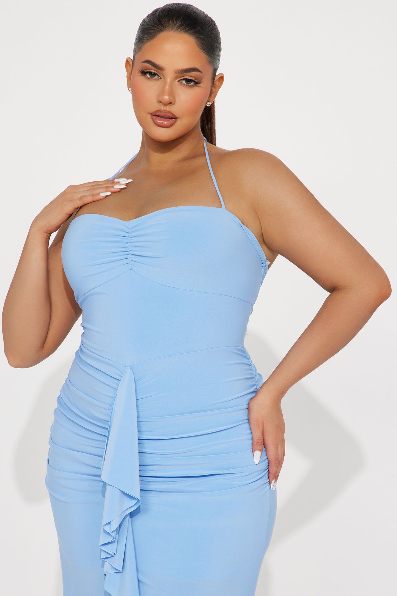 Serena Ruffle Maxi Dress - Light Blue sold by Fashion Nova product image thumbnail 2