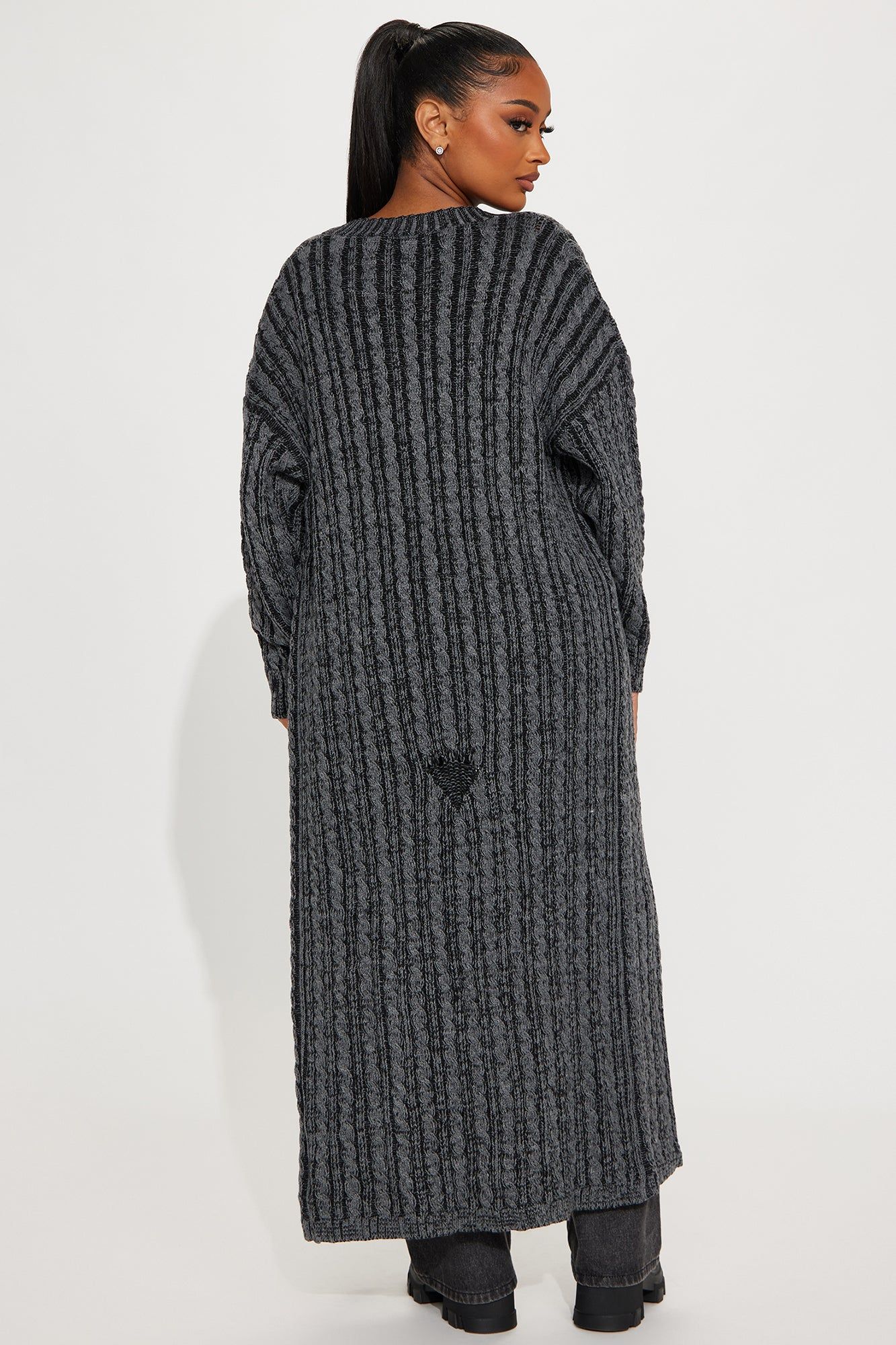 Casual And Cool Washed Cardigan Set - Black/combo sold by Fashion Nova product image thumbnail 3