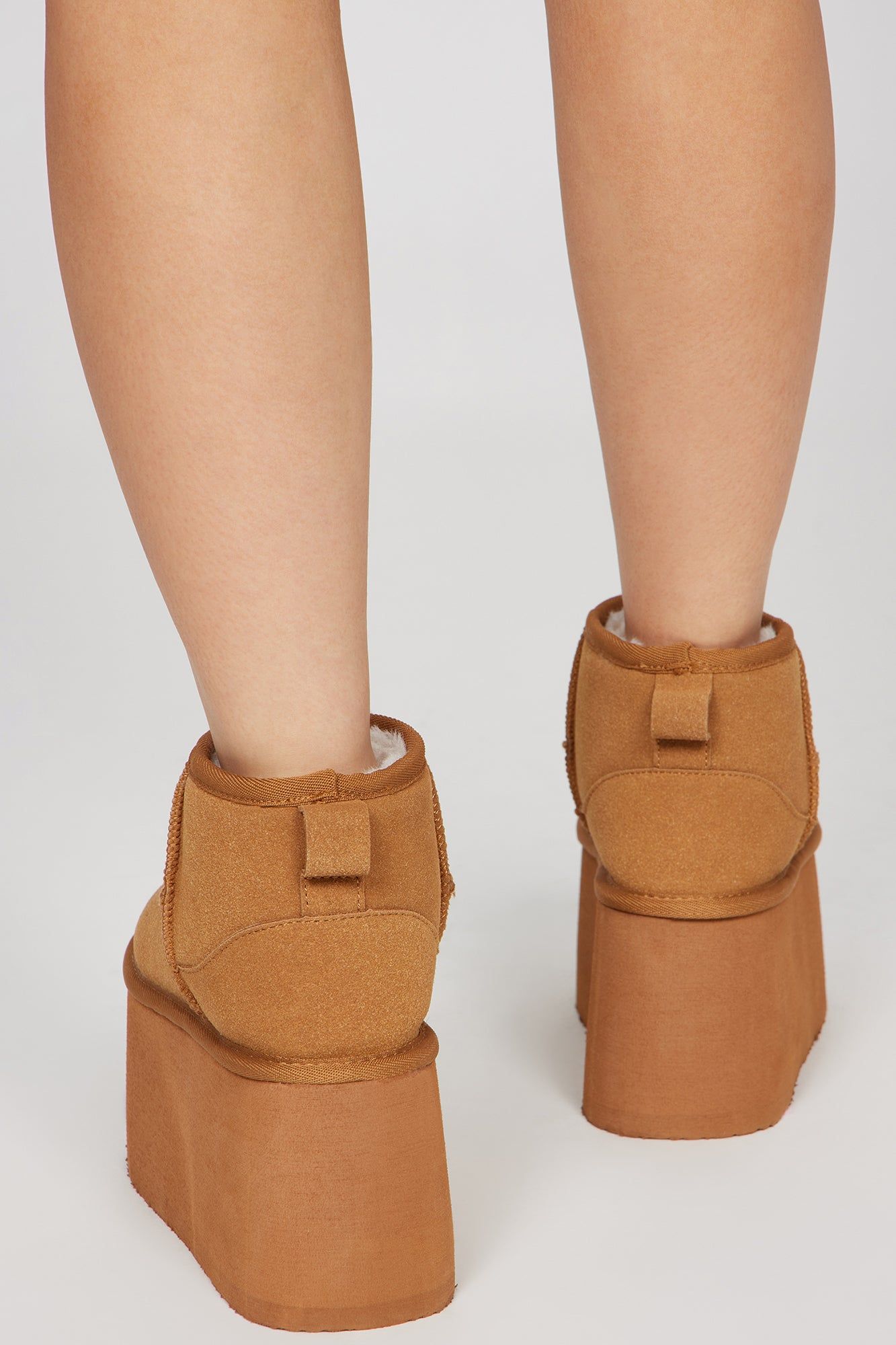 Chill Weekends Platform Booties - Chestnut sold by Fashion Nova product image thumbnail 4