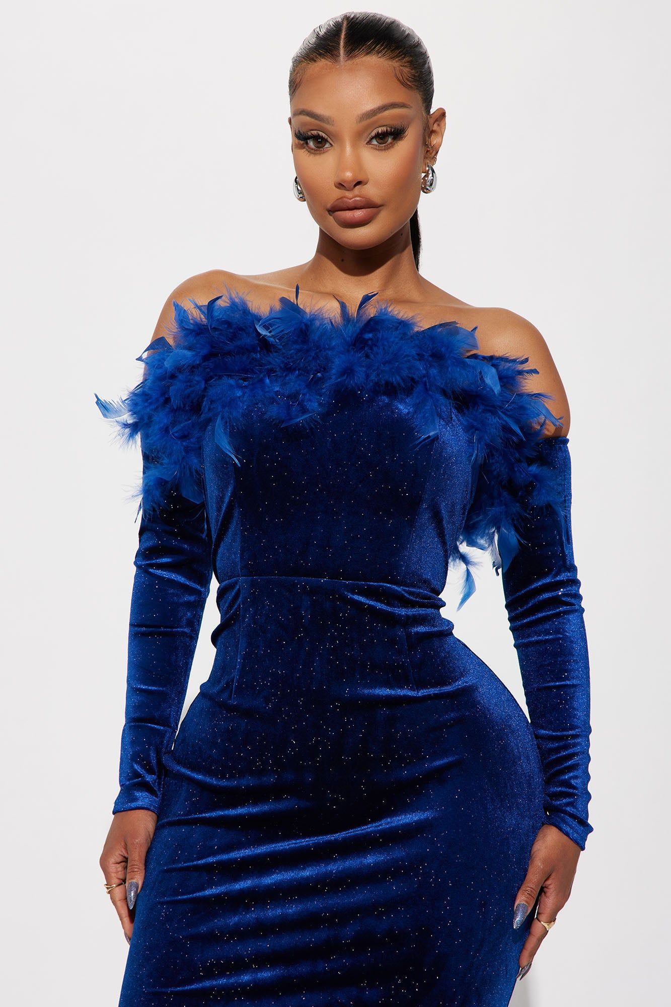 Joanna Velvet Maxi Dress - Blue sold by Fashion Nova product image thumbnail 2