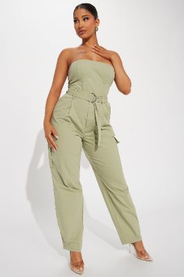 Admire Your Ways Jumpsuit - Sage sold by Fashion Nova