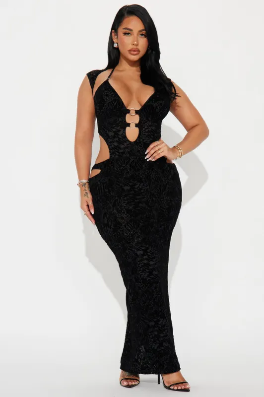 Daredevil Mesh Maxi Dress - Black sold by Fashion Nova