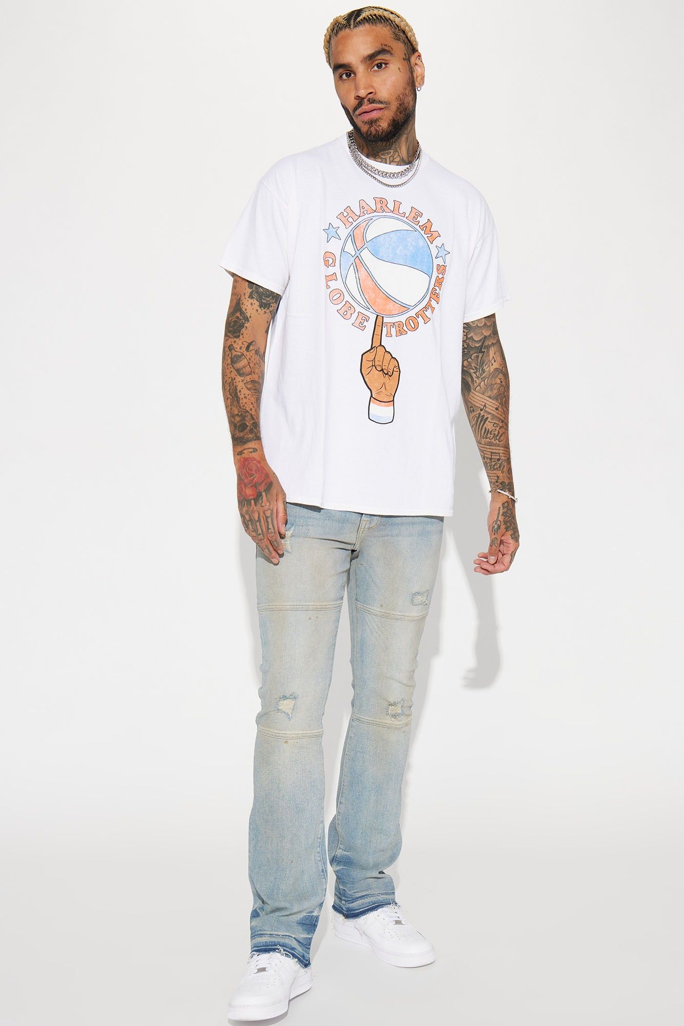 Breaking Habits Stacked Skinny Flare Jeans - Light Blue Wash sold by Fashion Nova product image thumbnail 2