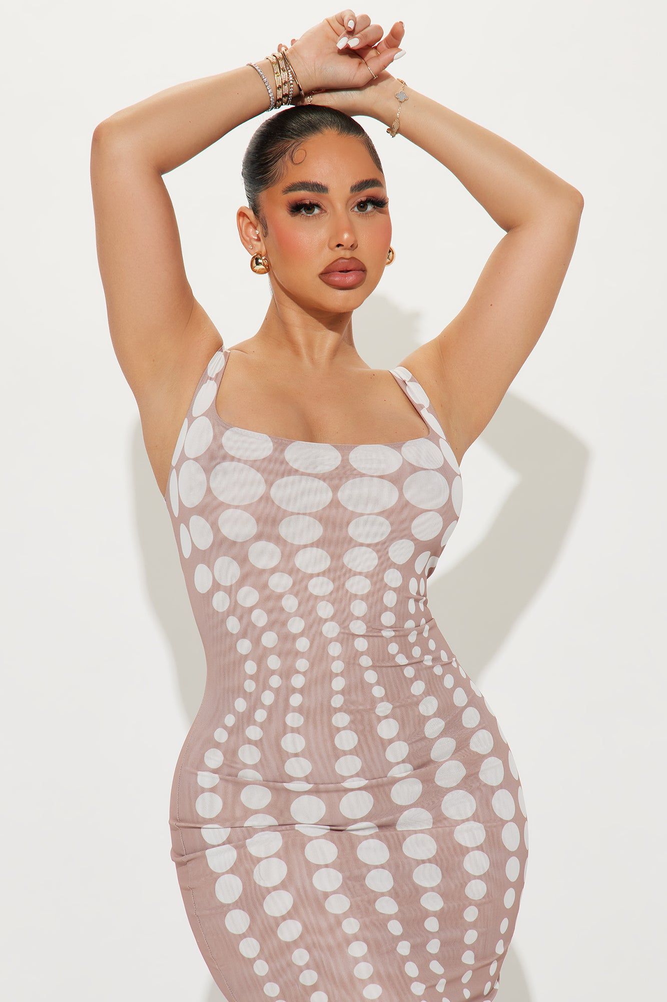 A Sight Mesh Maxi Dress - Brown sold by Fashion Nova product image thumbnail 2