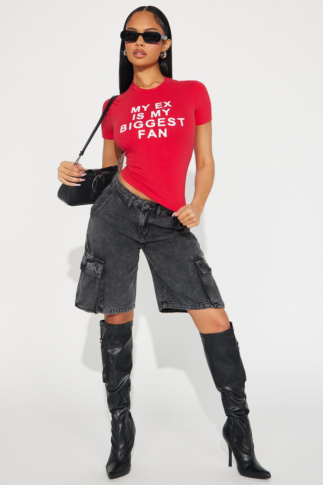 My Ex Is My Biggest Fan Tshirt - Red sold by Fashion Nova product image thumbnail 2