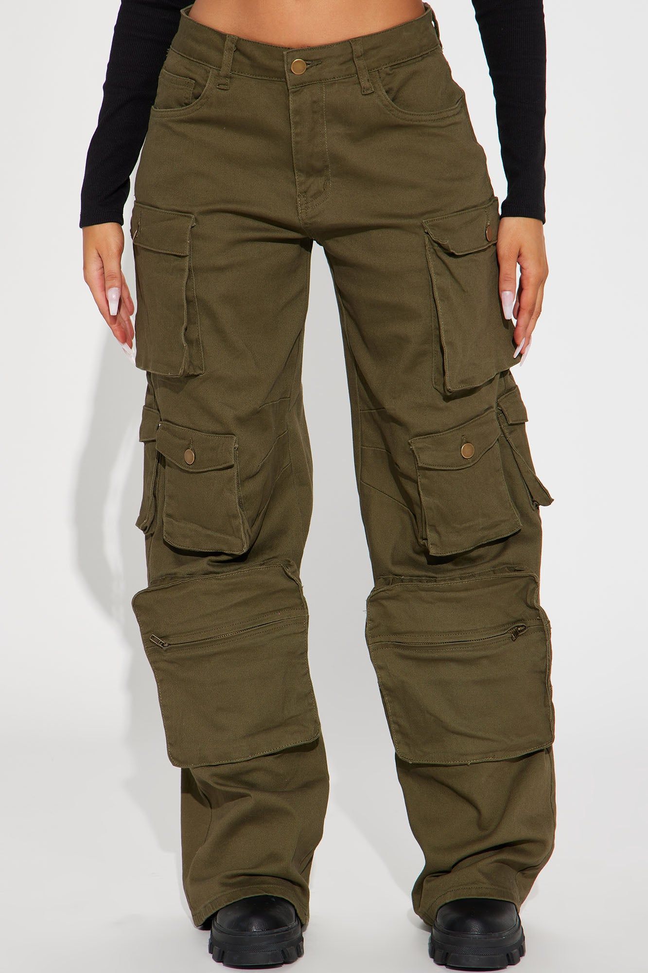 Take It Back Cargo Pant - Olive sold by Fashion Nova product image thumbnail 2