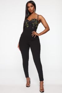 Up For Grabs Jumpsuit - Black sold by Fashion Nova