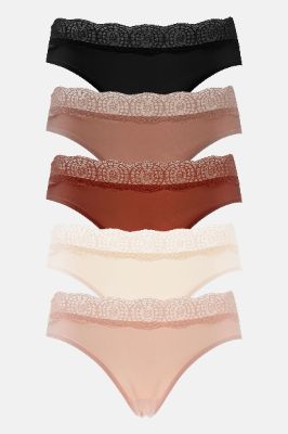 Crush On You Hipster 5 Pack Panties - Nude/combo sold by Fashion Nova