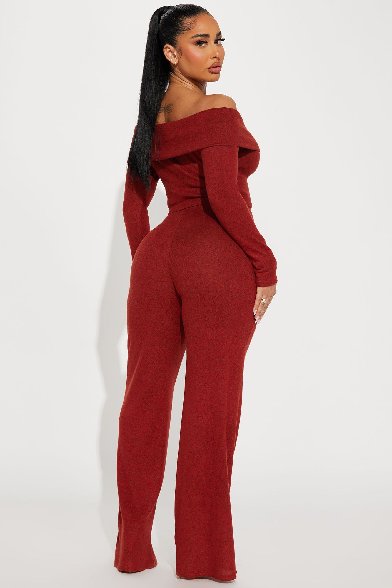Jamie Brushed Knit Pant Set - Rust sold by Fashion Nova product image thumbnail 3