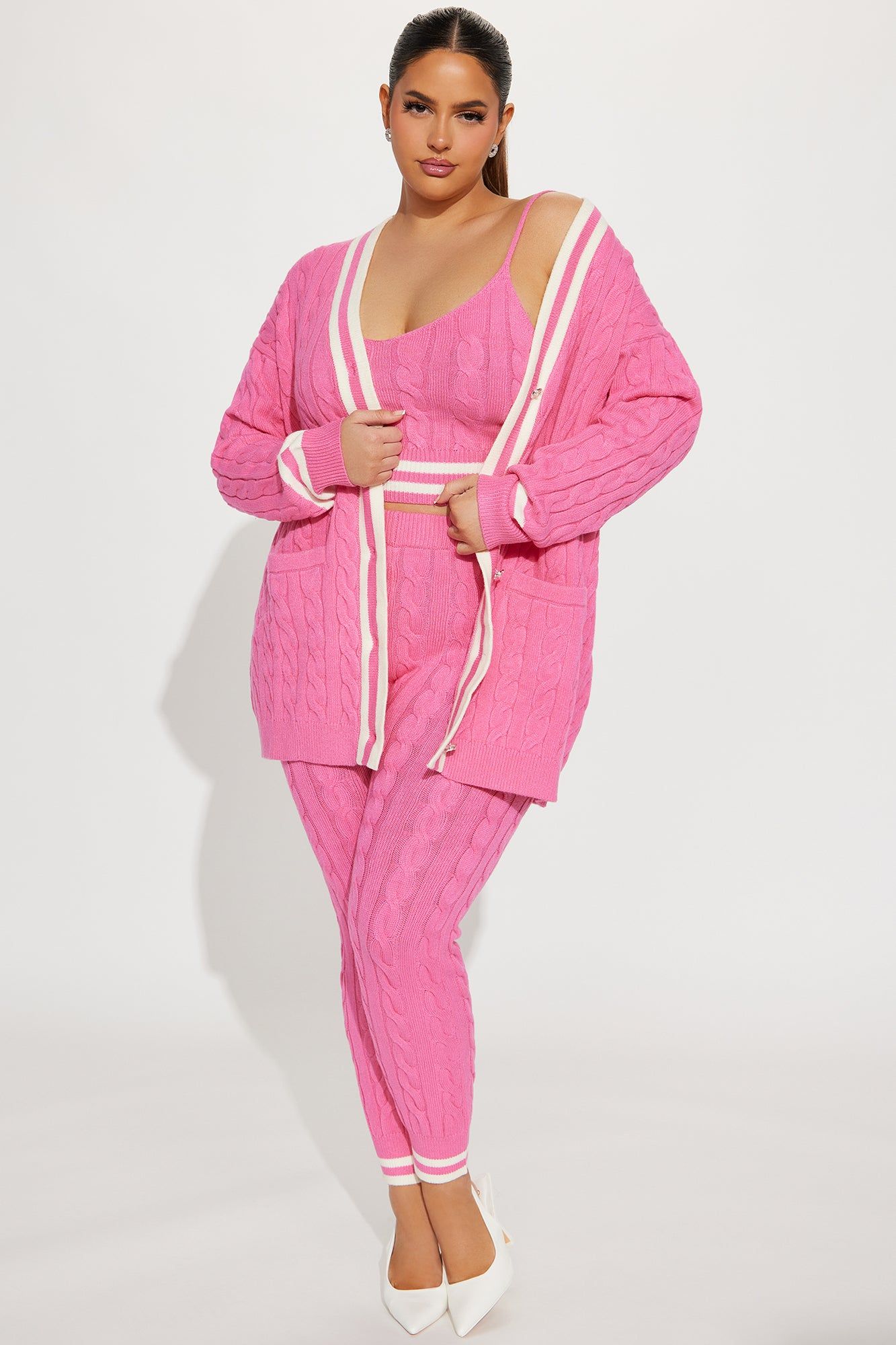 Alessa 3 Piece Sweater Legging Set - Pink sold by Fashion Nova product image thumbnail 4