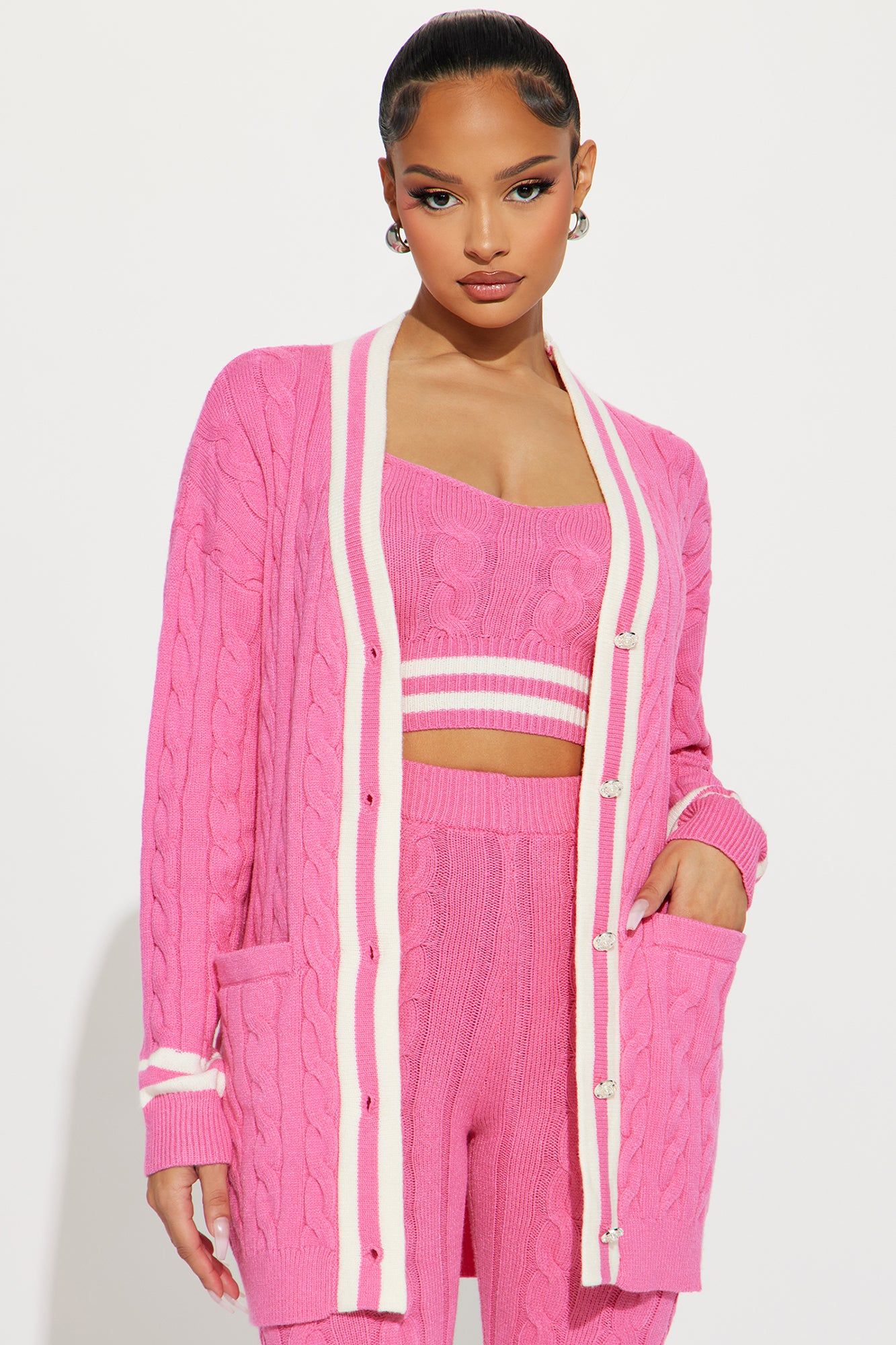 Alessa 3 Piece Sweater Legging Set - Pink sold by Fashion Nova product image thumbnail 2