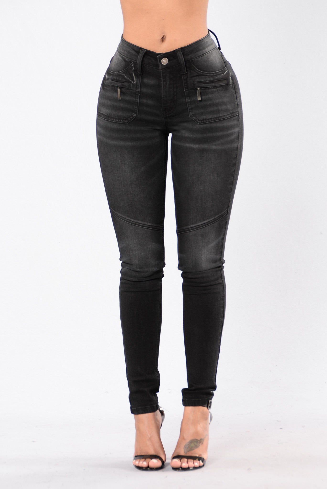 For The Win Moto Jeans - Black sold by Fashion Nova