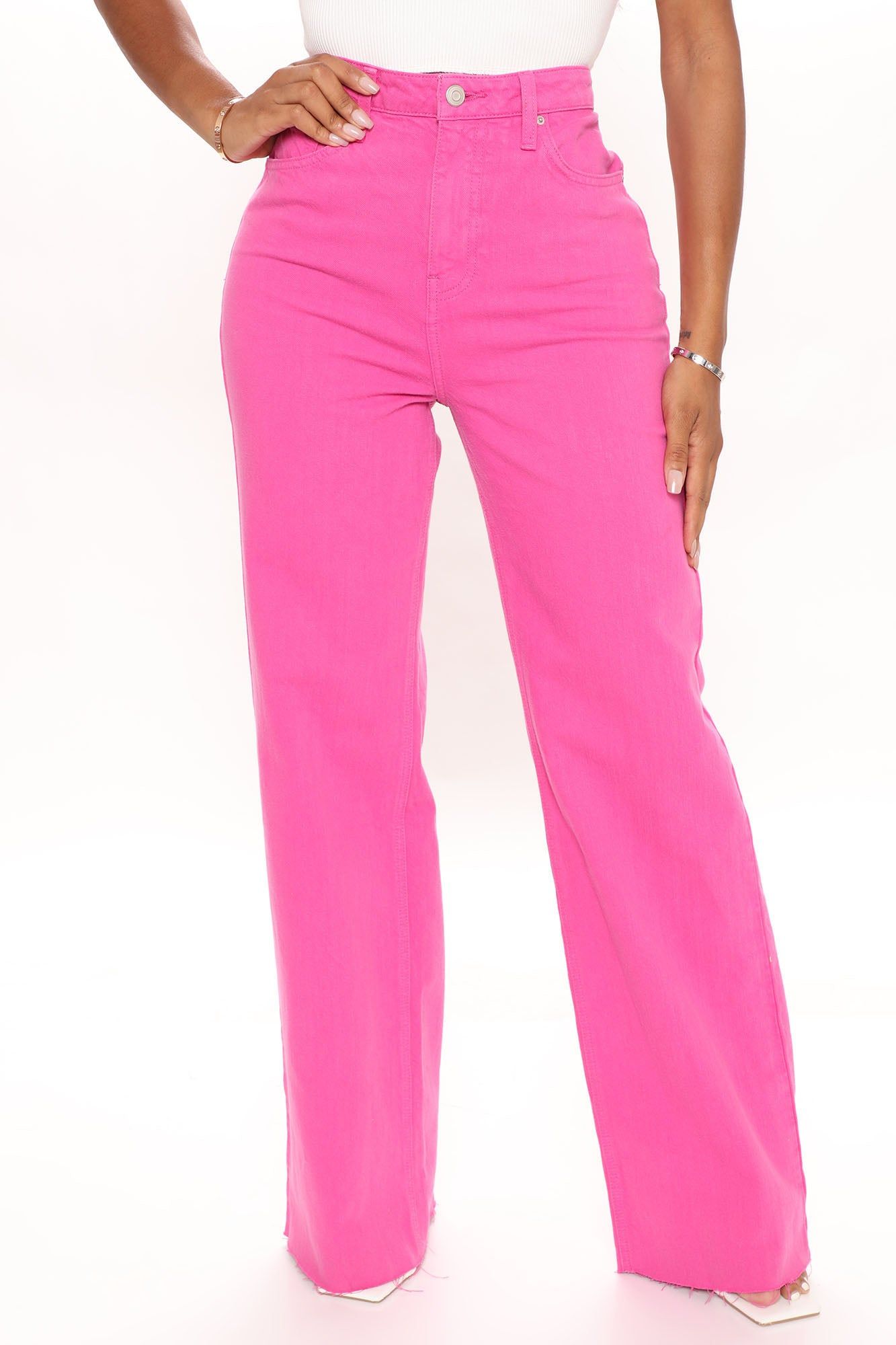 Good Time High Waist Wide Leg Jeans - Pink sold by Fashion Nova product image thumbnail 4
