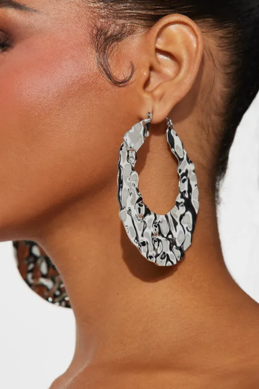 Mimosa By My Side Earrings  - Silver sold by Fashion Nova