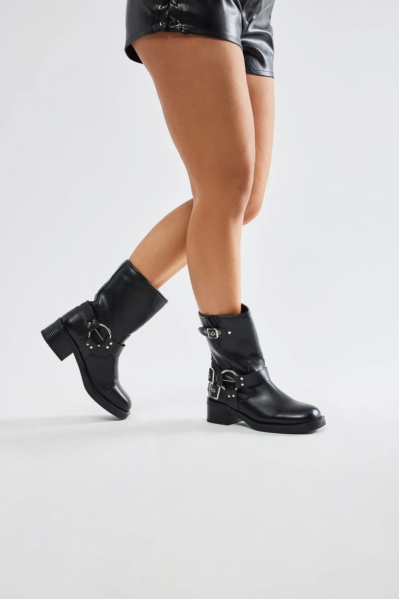 Lenox Buckle Booties - Black sold by Fashion Nova product image thumbnail 2