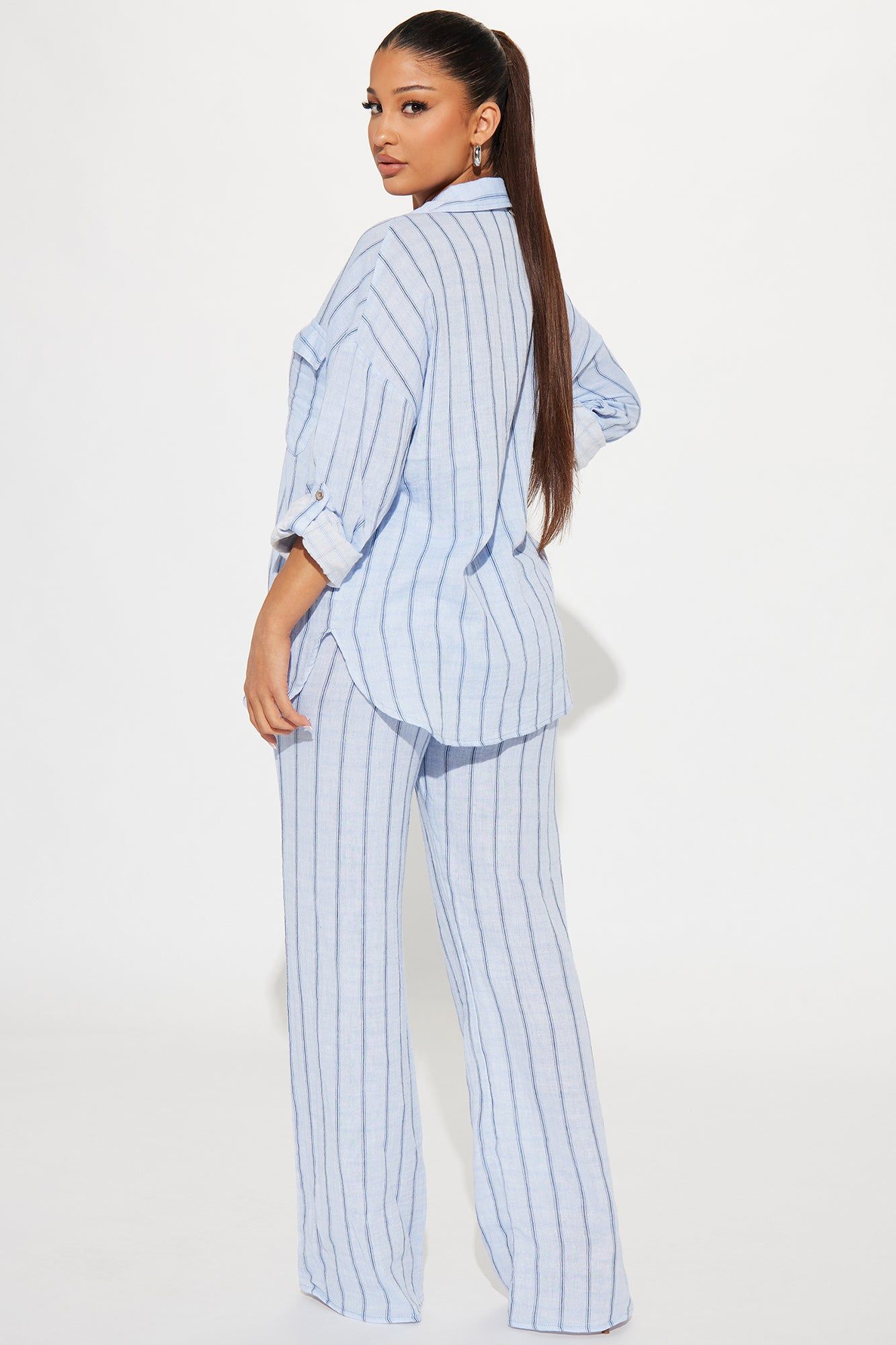 Vivianna Striped Pant Set - Light Blue sold by Fashion Nova product image thumbnail 3