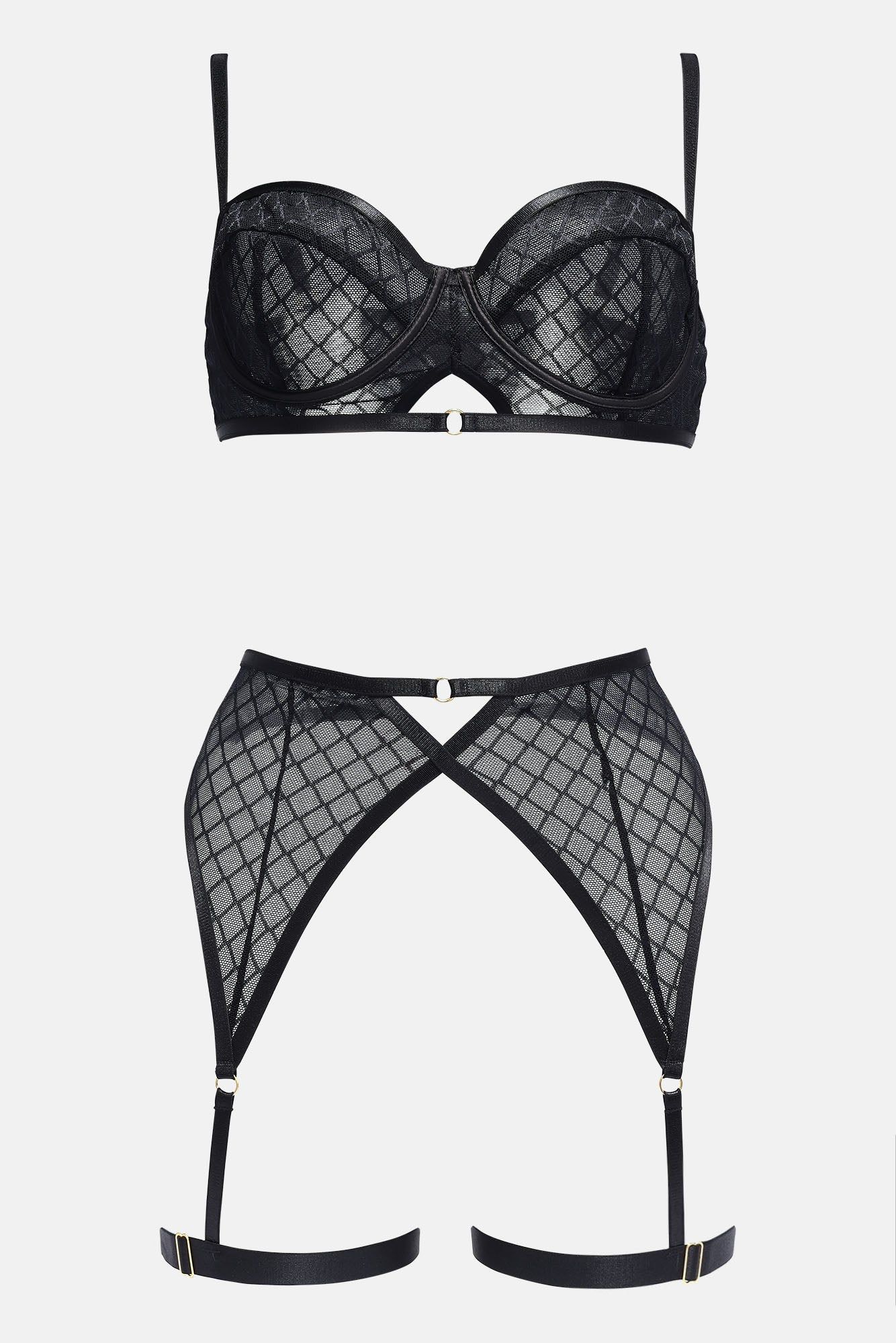 Be Your Favorite Mesh 3 Piece Set - Black sold by Fashion Nova product image thumbnail 4