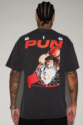 Big Pun Dunk Short Sleeve Tee - Black sold by Fashion Nova