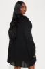 Breezy Paradise Linen Circle Cover Up Shirt Dress - Black sold by Fashion Nova