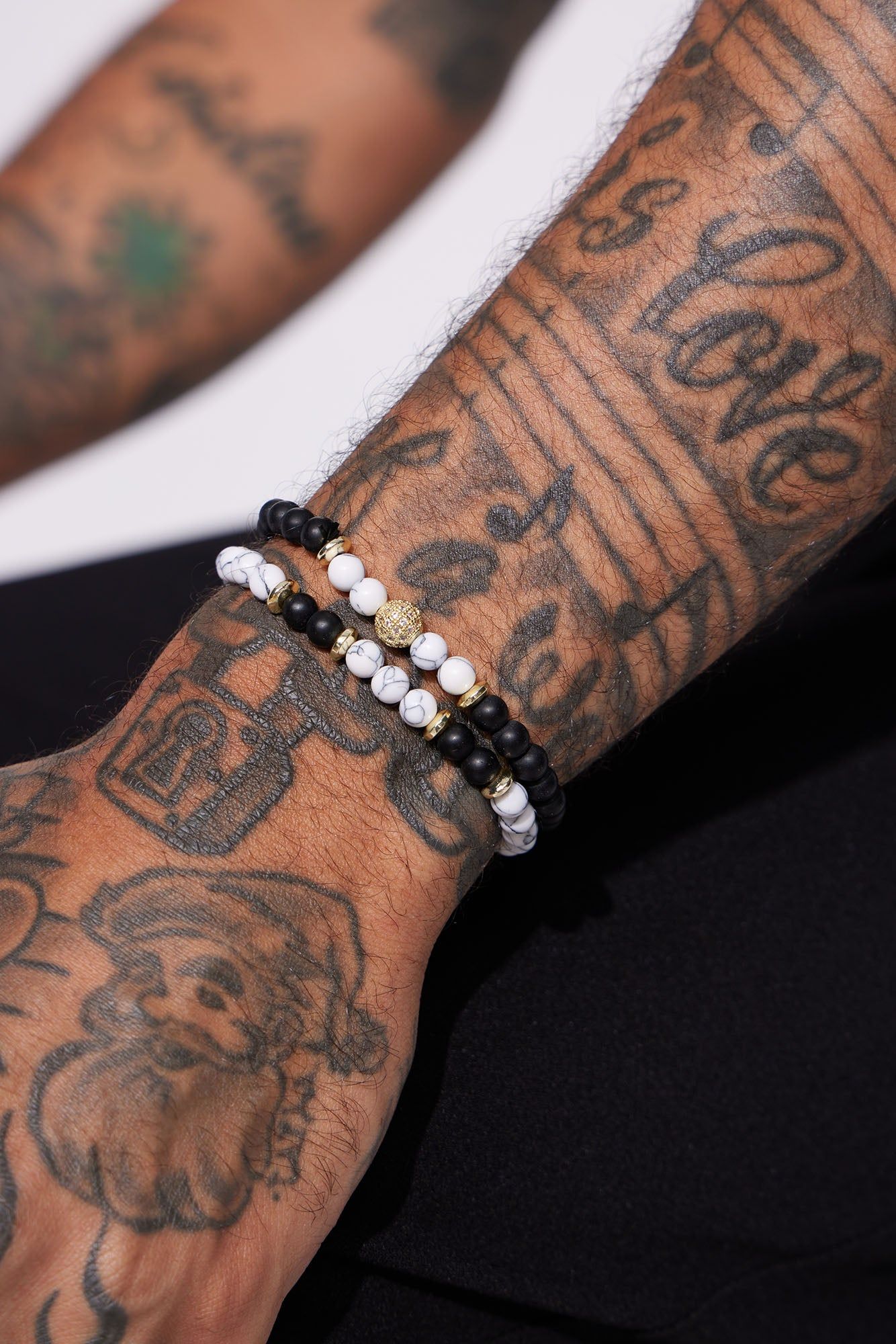 Let It Go Bracelet Set - Black/White sold by Fashion Nova