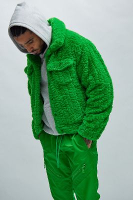 Francis Fur Jacket - Green sold by Fashion Nova